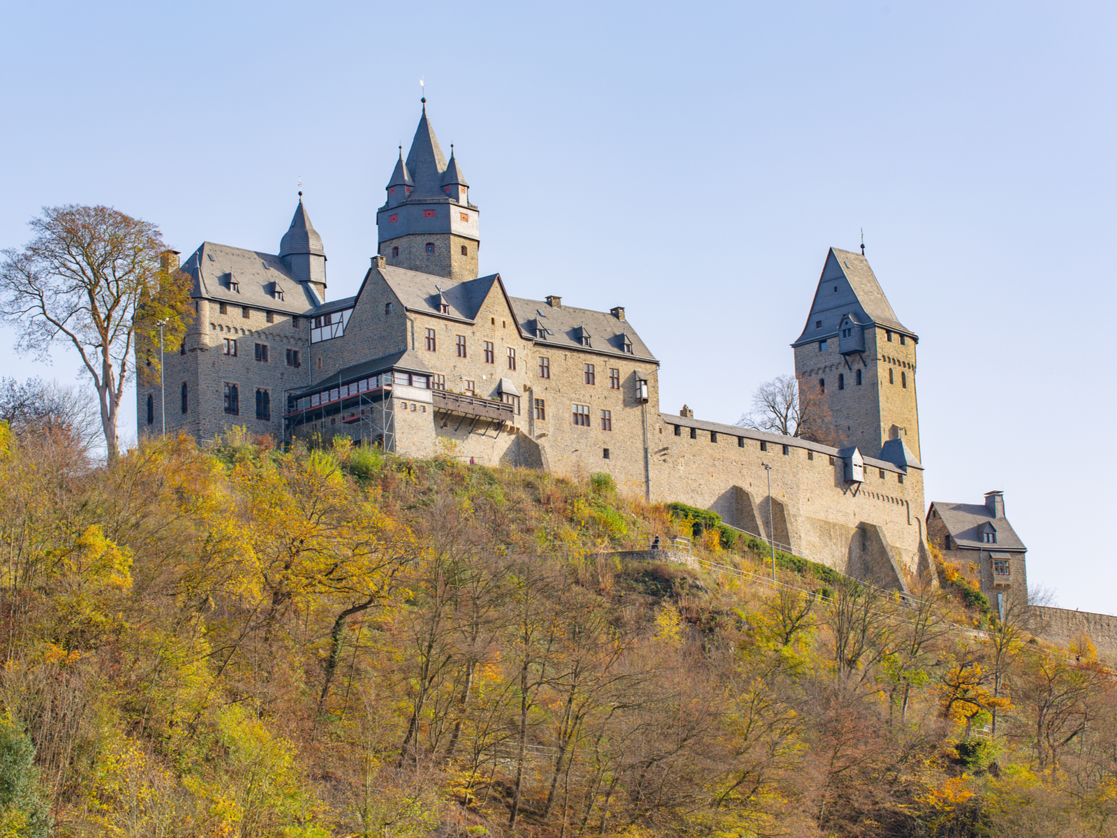 The Historic Burg Altena Castle in Sauerland, one of the best castles in Germany, sitting on a mountain peak 