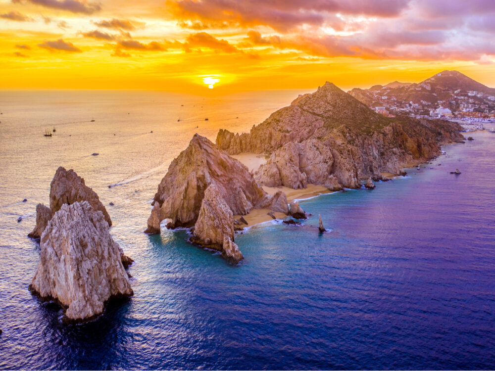 Rocks from above pictured during the cheapest time to visit Cabo