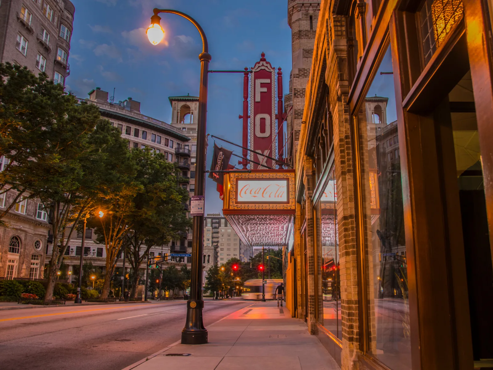 Historic Fox Theater at dawn for a piece on the best hotels in Atlanta
