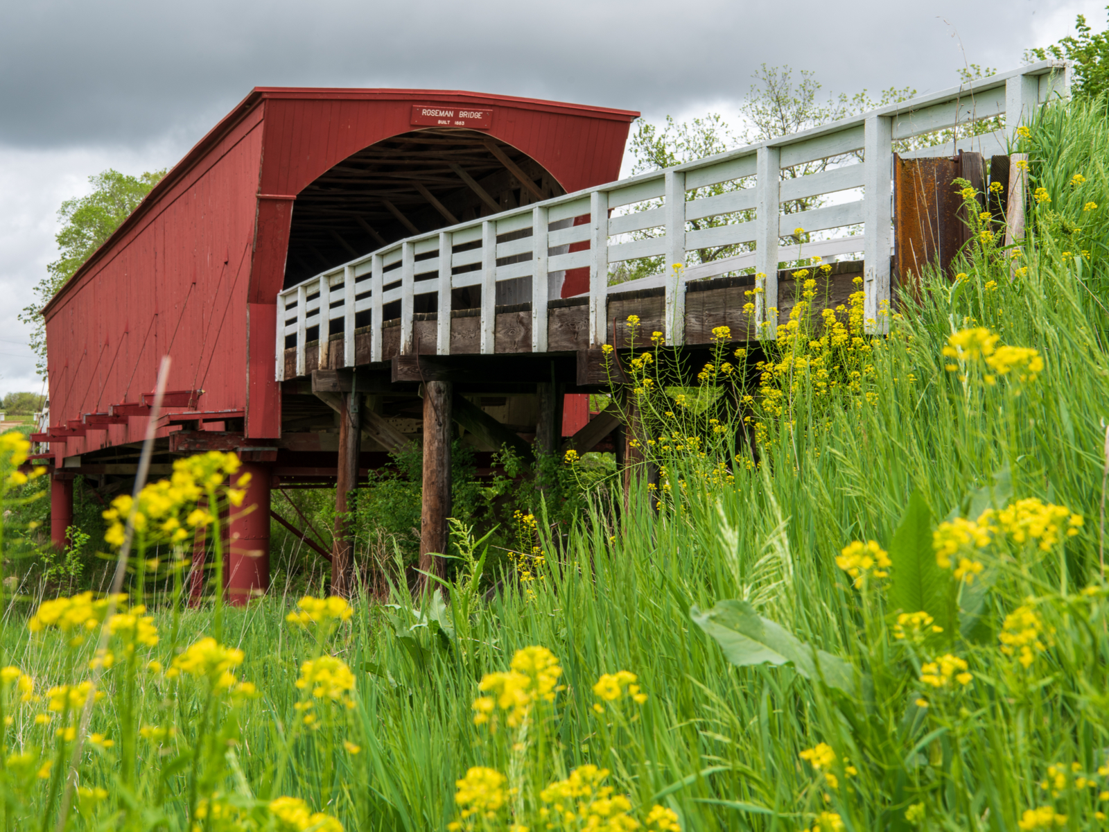Cool view of a covered bridge, one of our picks for What to See in Iowa
