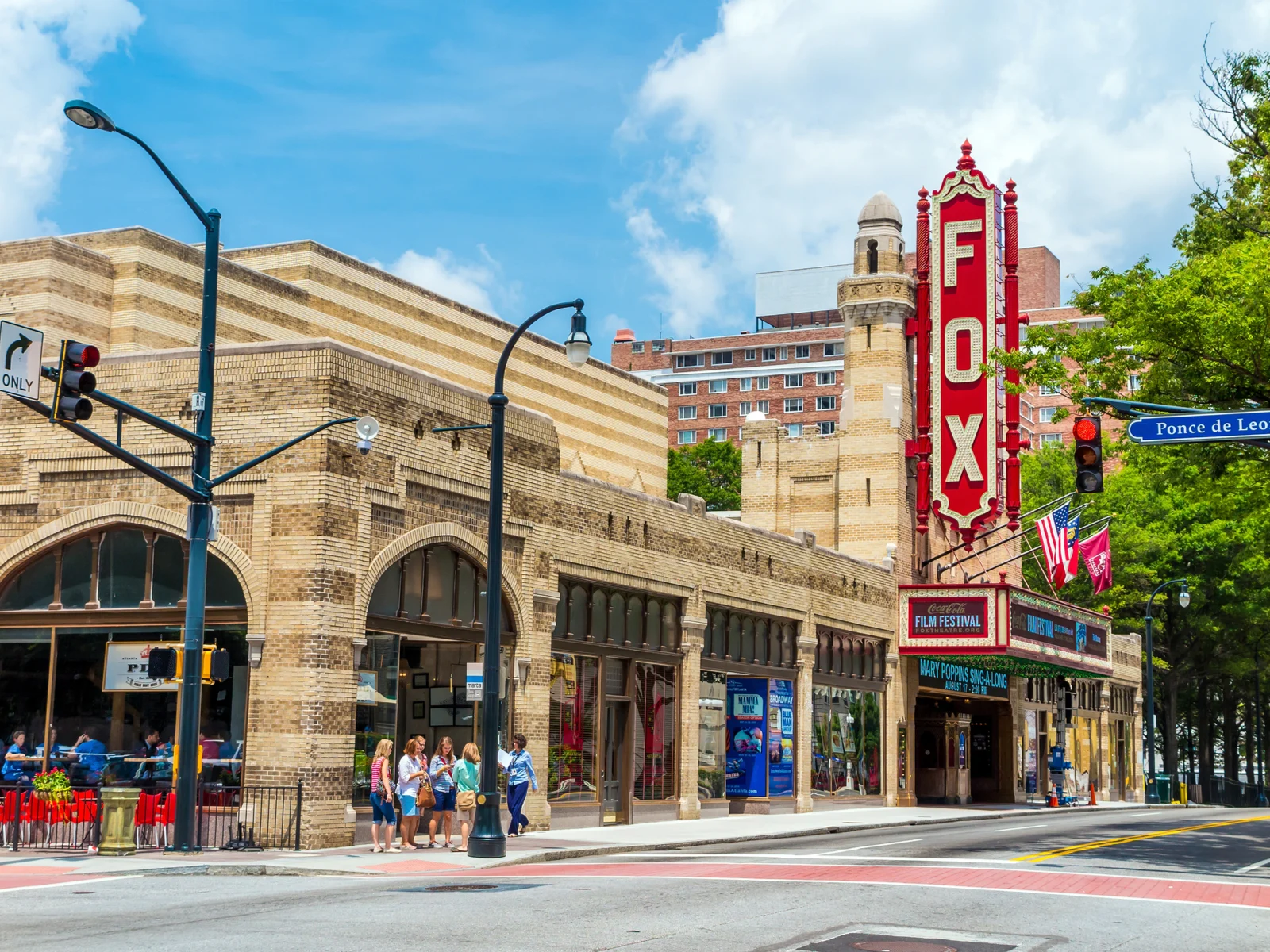Fox Theatre, one of the best things to do in Atlanta, pictured from the street