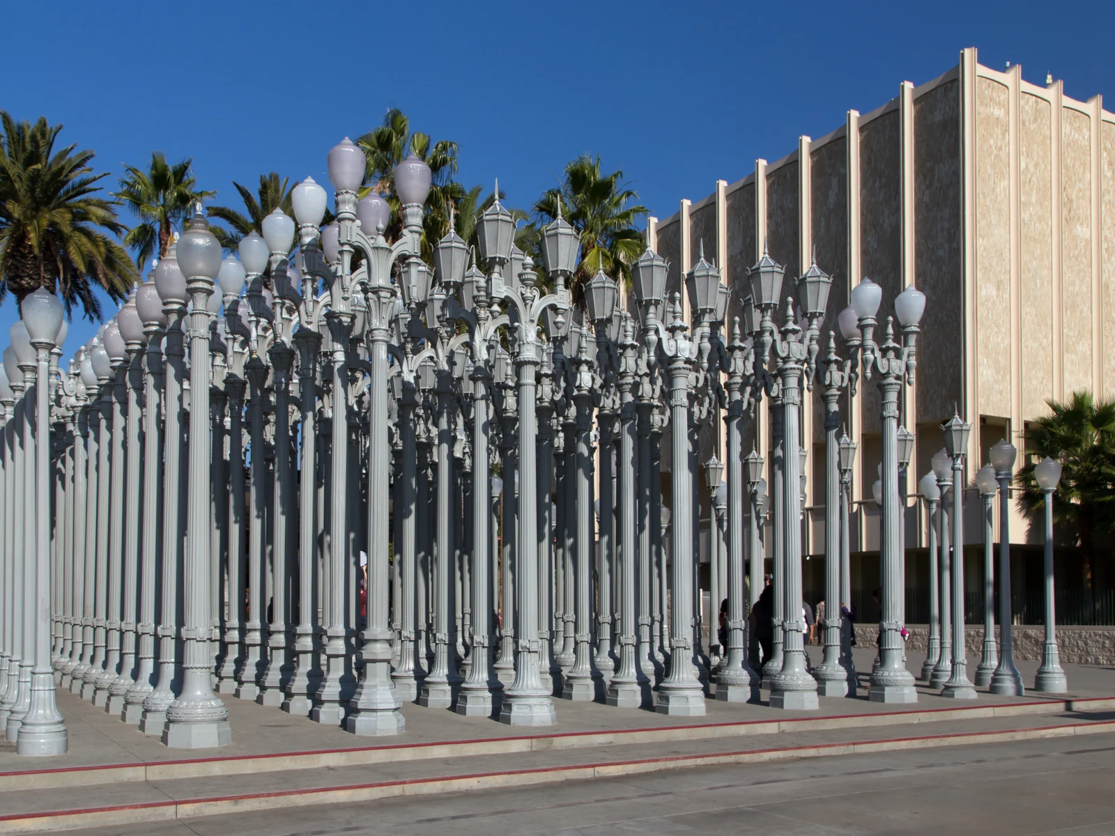 One of the top things to do in Los Angeles, the Los Angeles County Museum of Art, as viewed from the street