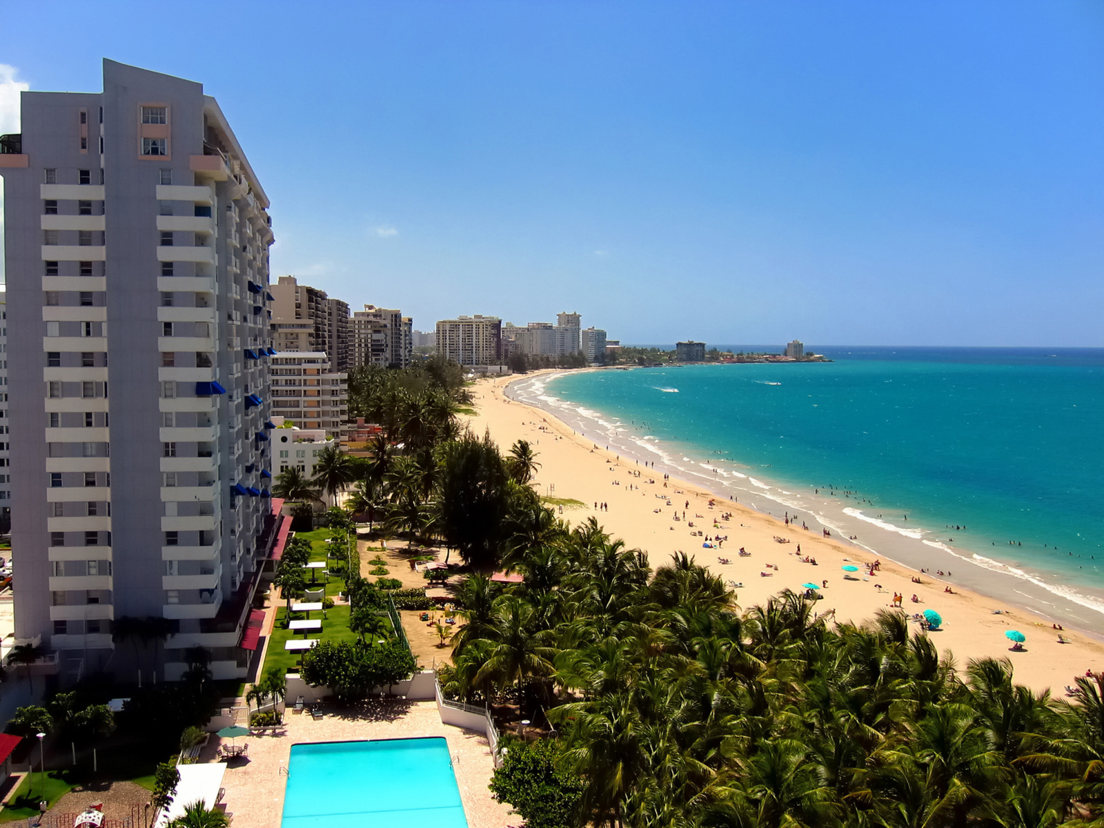 Gorgeous view from a resort room in Isla Verde, one of the best beaches in Puerto Rico