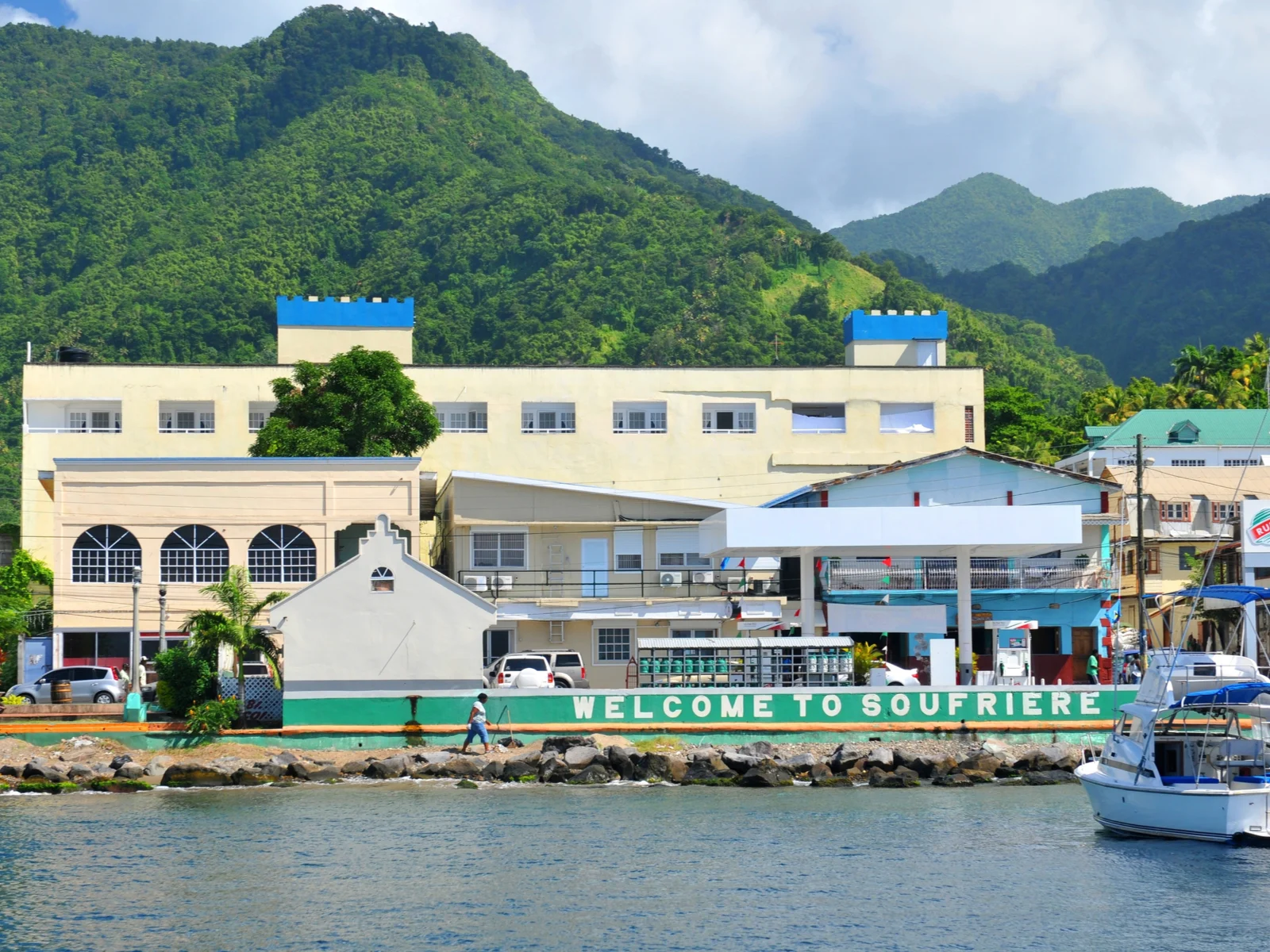 Gorgeous harbor view of one of the best restaurants in Saint Lucia with a water view