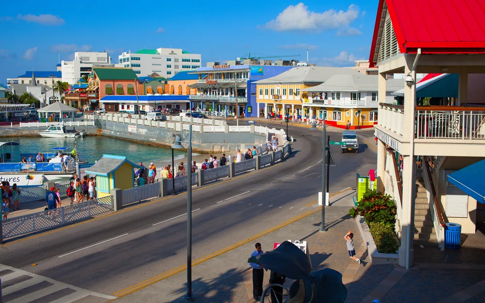 Image of the downtown area on Grand Cayman, one of the top picks for the safest islands in the Caribbean