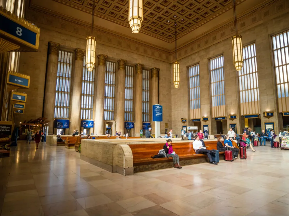 30th Street Station, one of the best things to do in Philadelphia, in the day