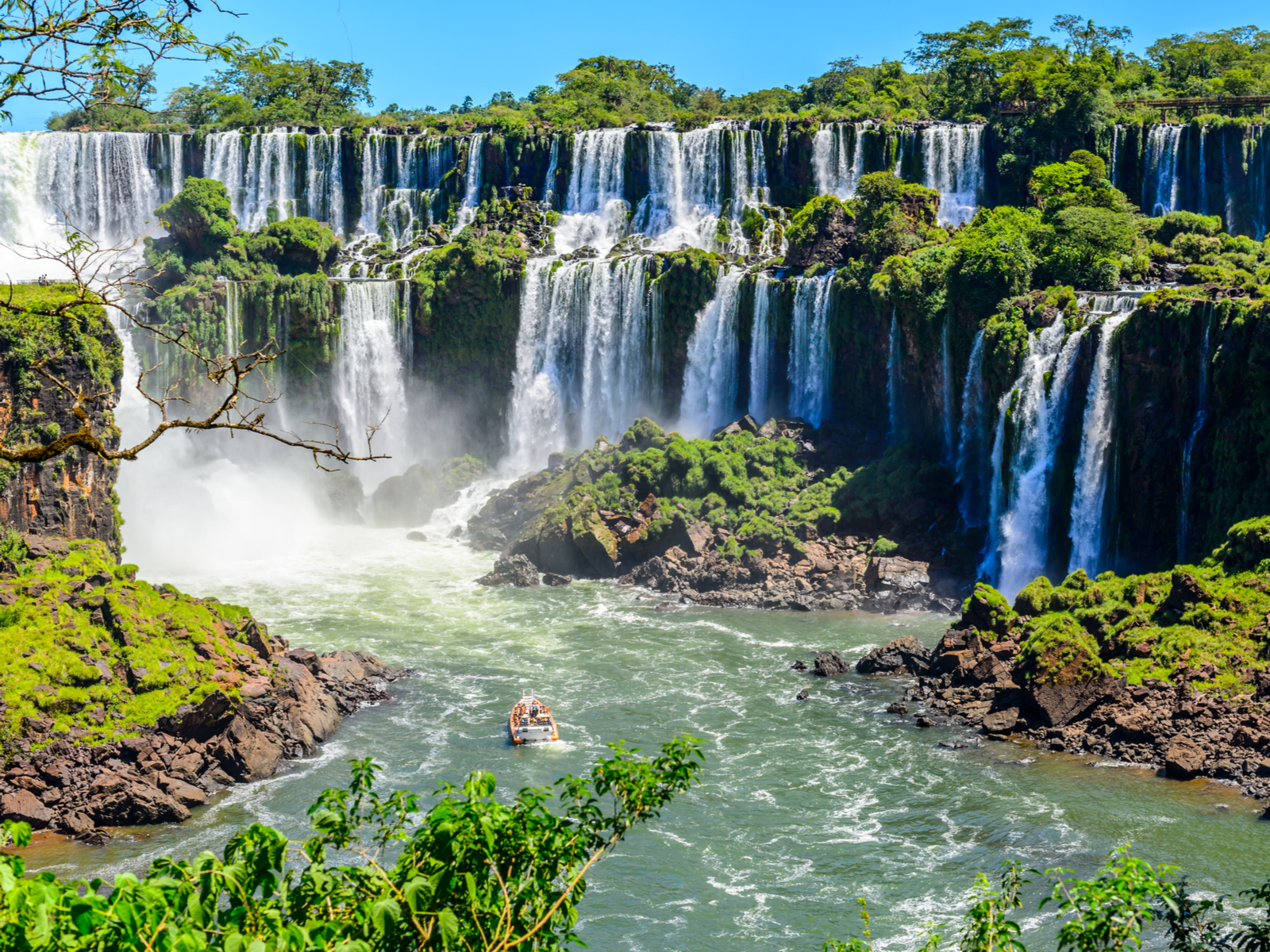 Gorgeous view of the Iguazu falls pictured during the best time to visit Argentina
