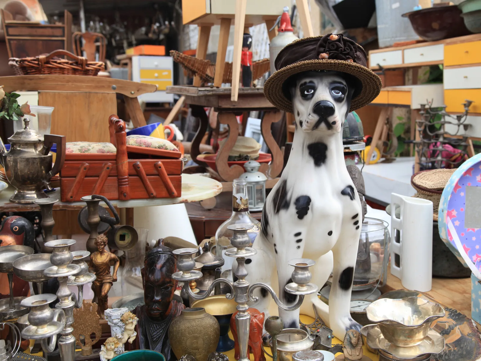 Vintage objects in Trader's Village, one of the best things to do in San Antonio