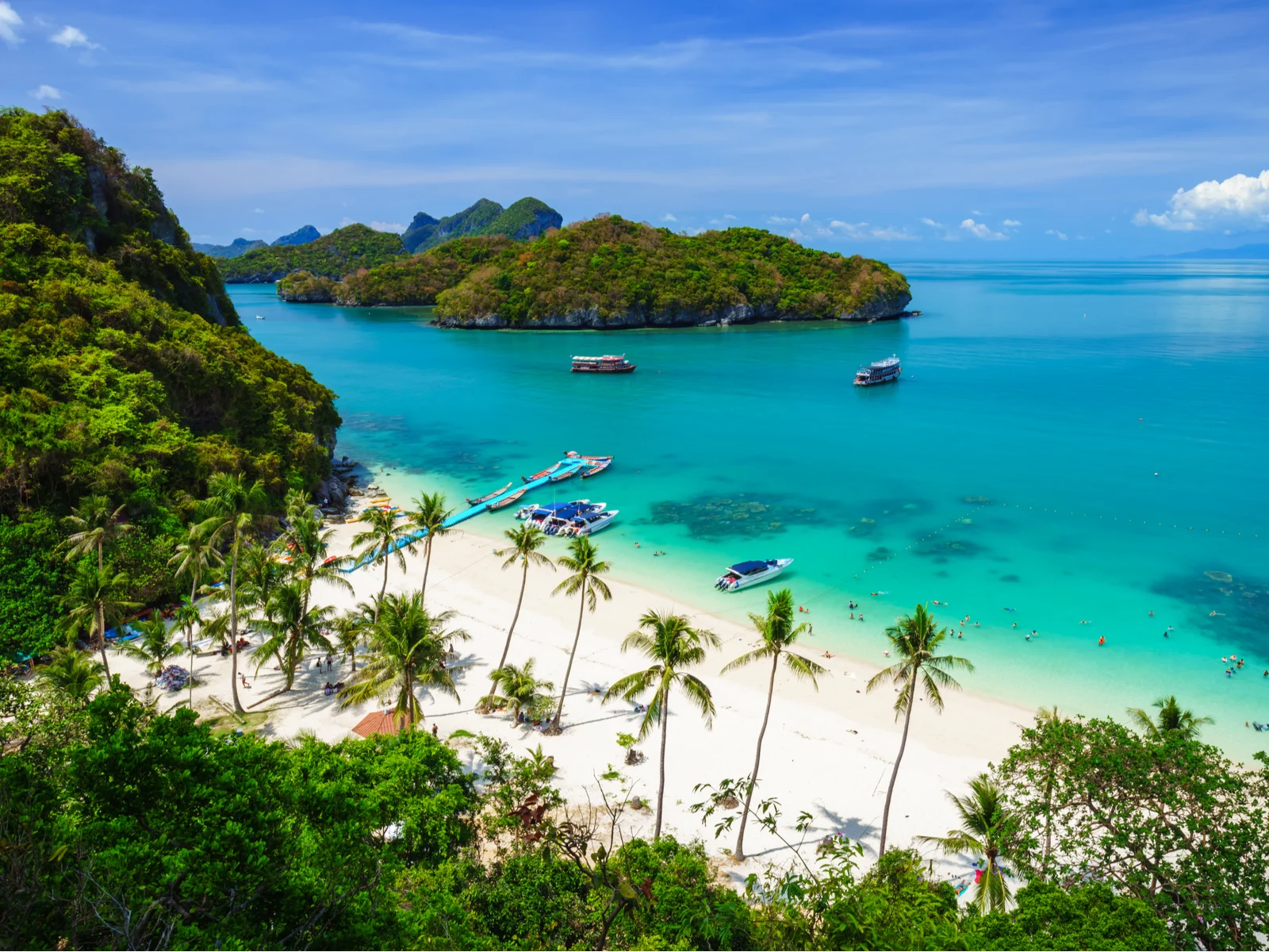Koh Samui, Thailand, one of the world's best island vacations, pictured from the top of a lookout point