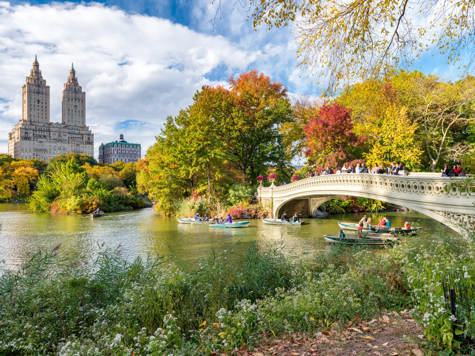 Central Park, one of the best things to do in New York City, pictured during fall