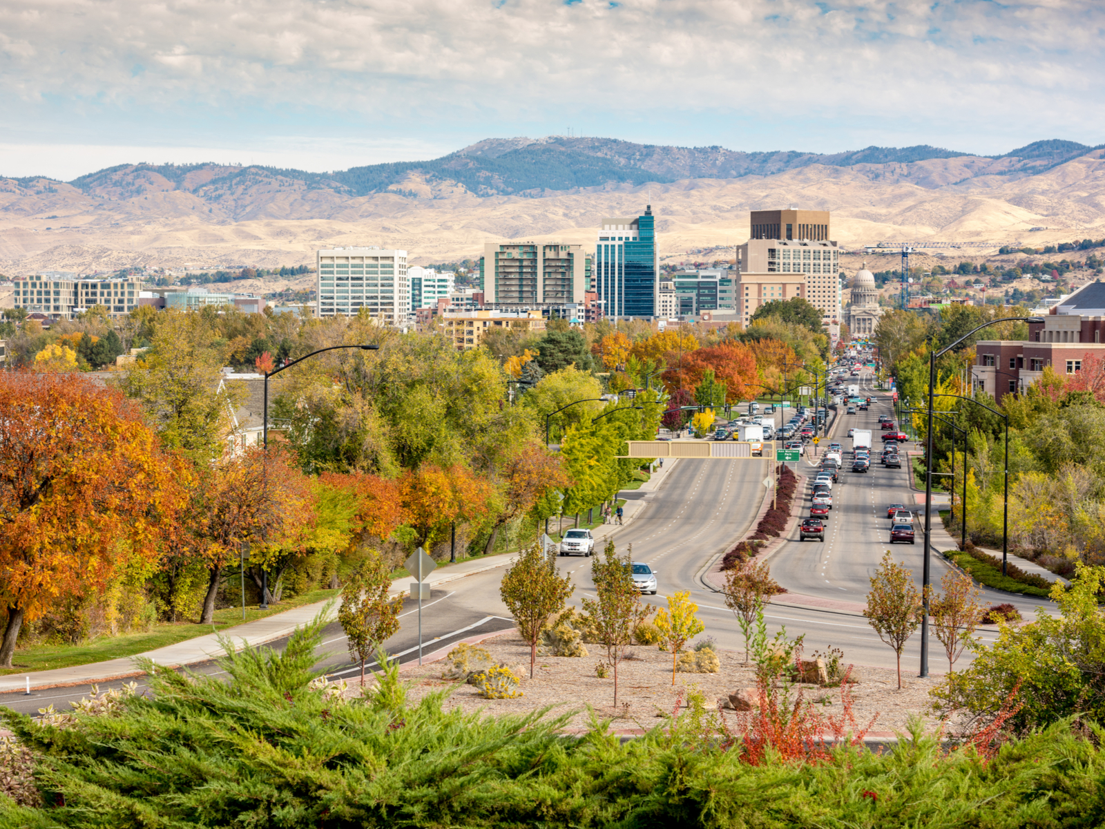 Gorgeous street view of Boise for a piece on the best things to see in Idaho