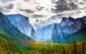 Valley in Yosemite pictured during the best time to visit the park