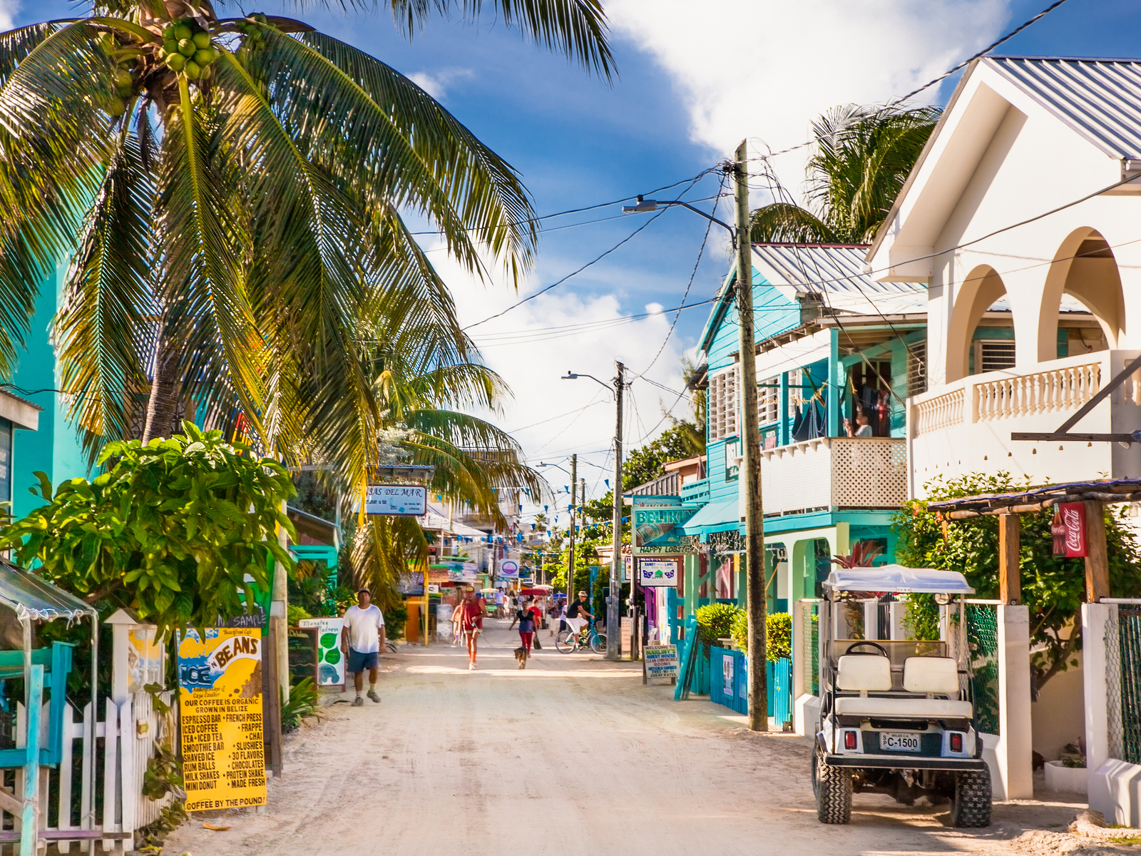 Caye Caulker pictured during the least busy time to visit Belize