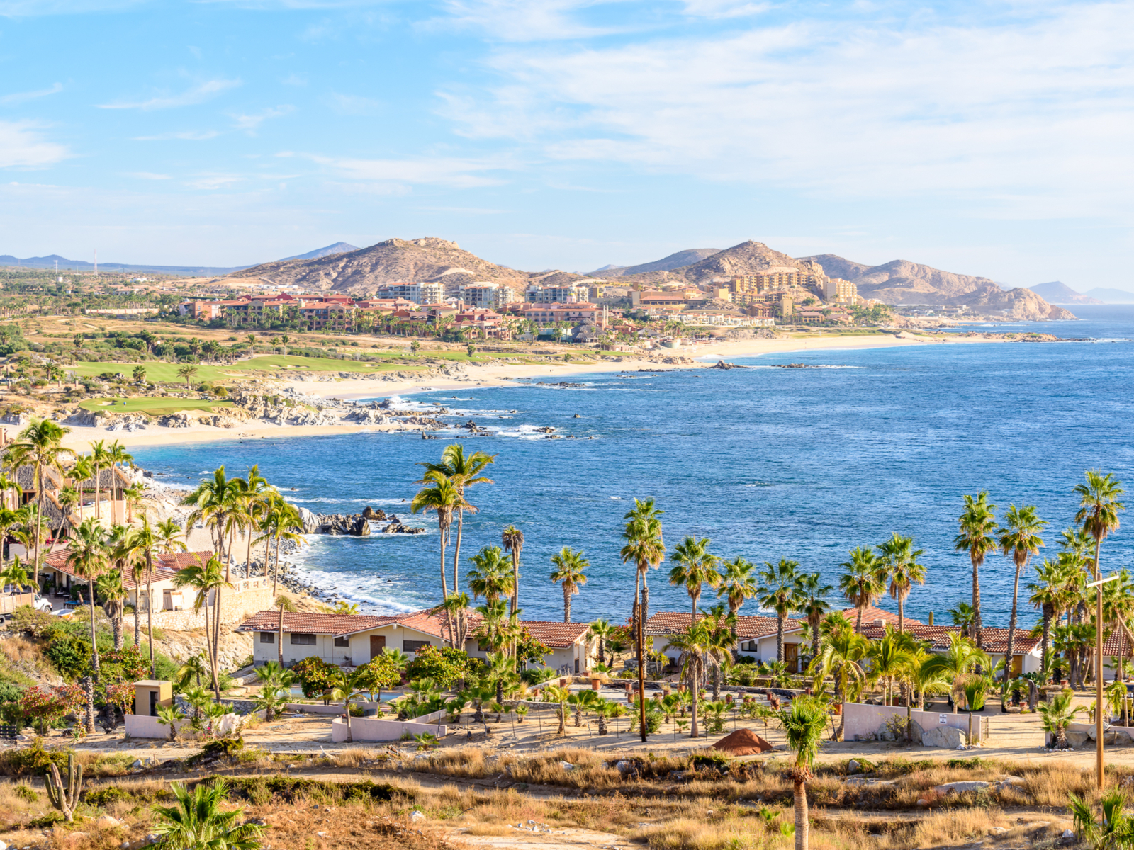 Mexican coastline pictured during the best time to visit Cabo
