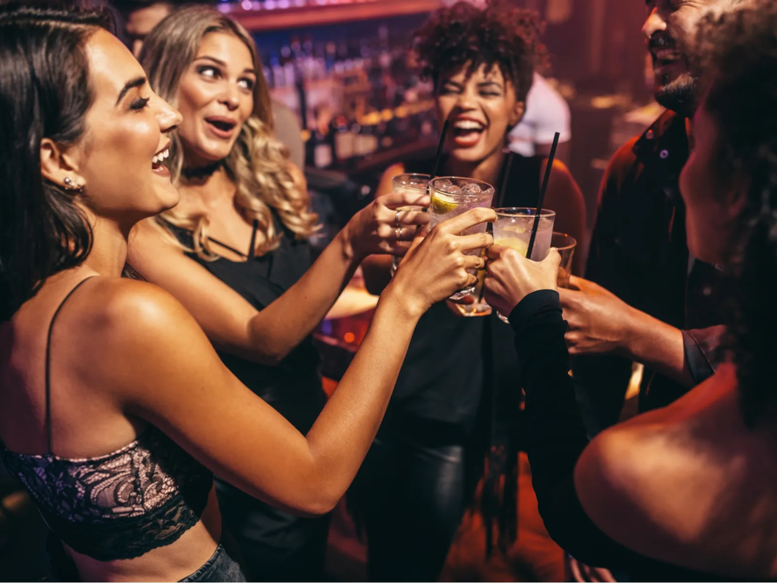 Group of friends partying in a nightclub for a piece on the best things to do in Phoenix