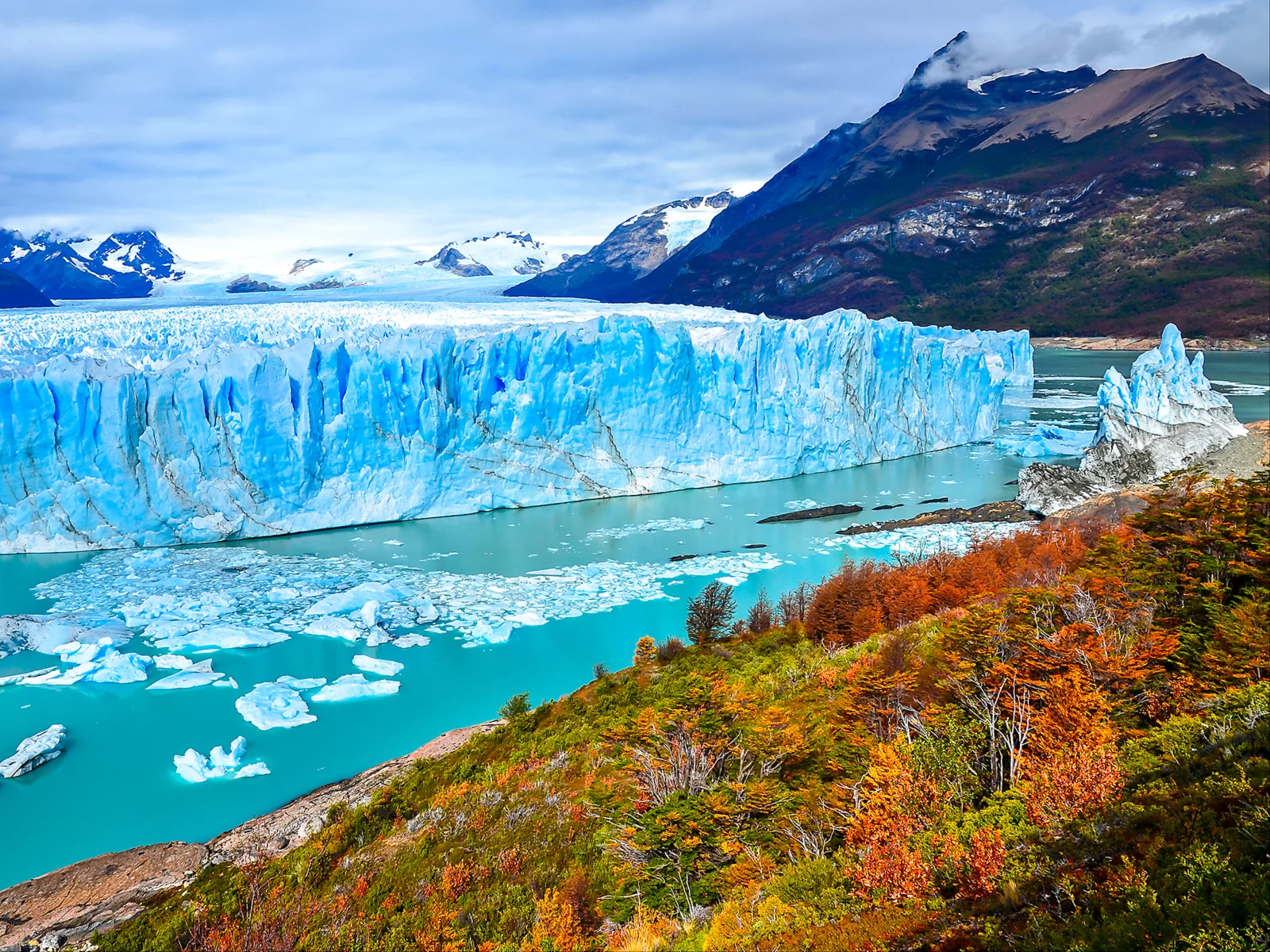Perito Moreno glacier as seen during the worst time to visit Argentina, the Winter