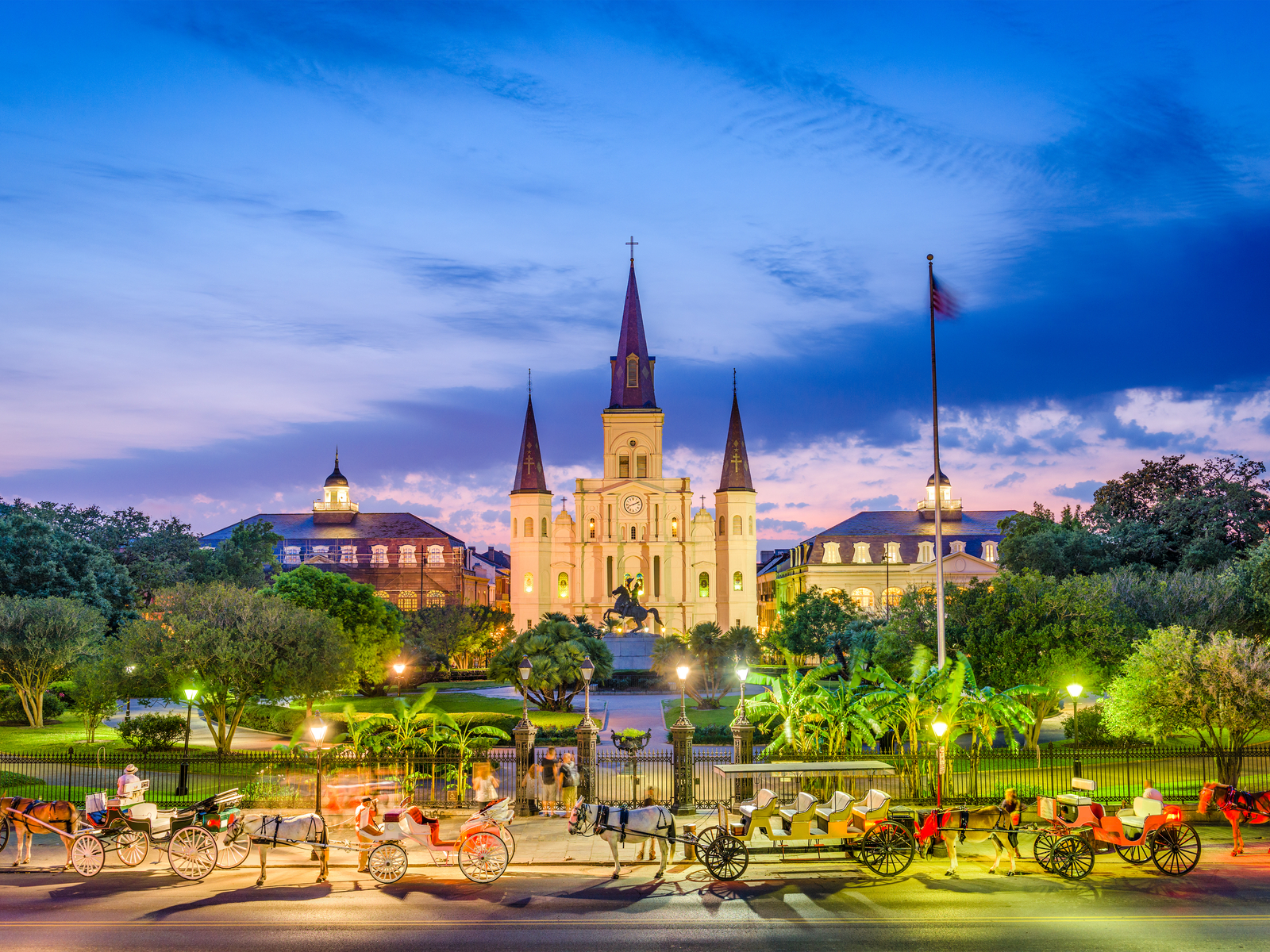 St. Louis Cathedral pictured during the best time to visit New Orleans