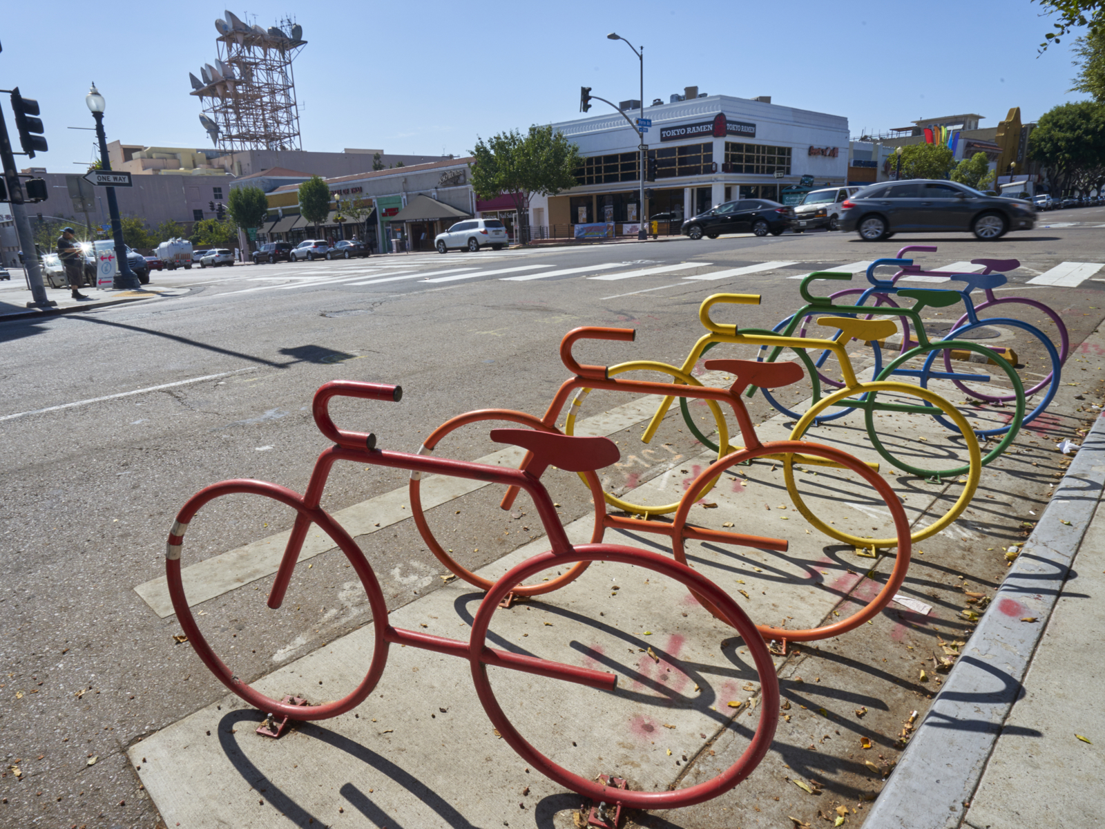 Bikes in the Hillcrest District, one of the best areas to stay in San Diego