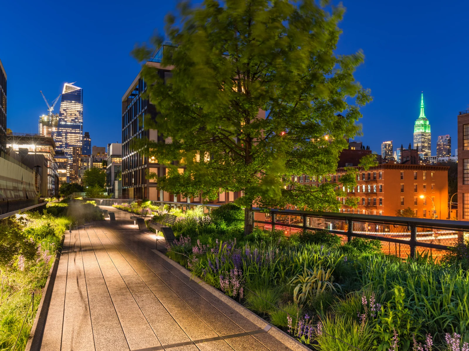 The High Line, one of the best things to do in New York City, viewed from the rooftop