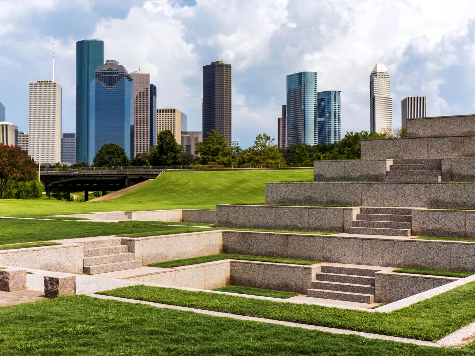 Memorial park pictured mid-day, one of the best things to do in Houston