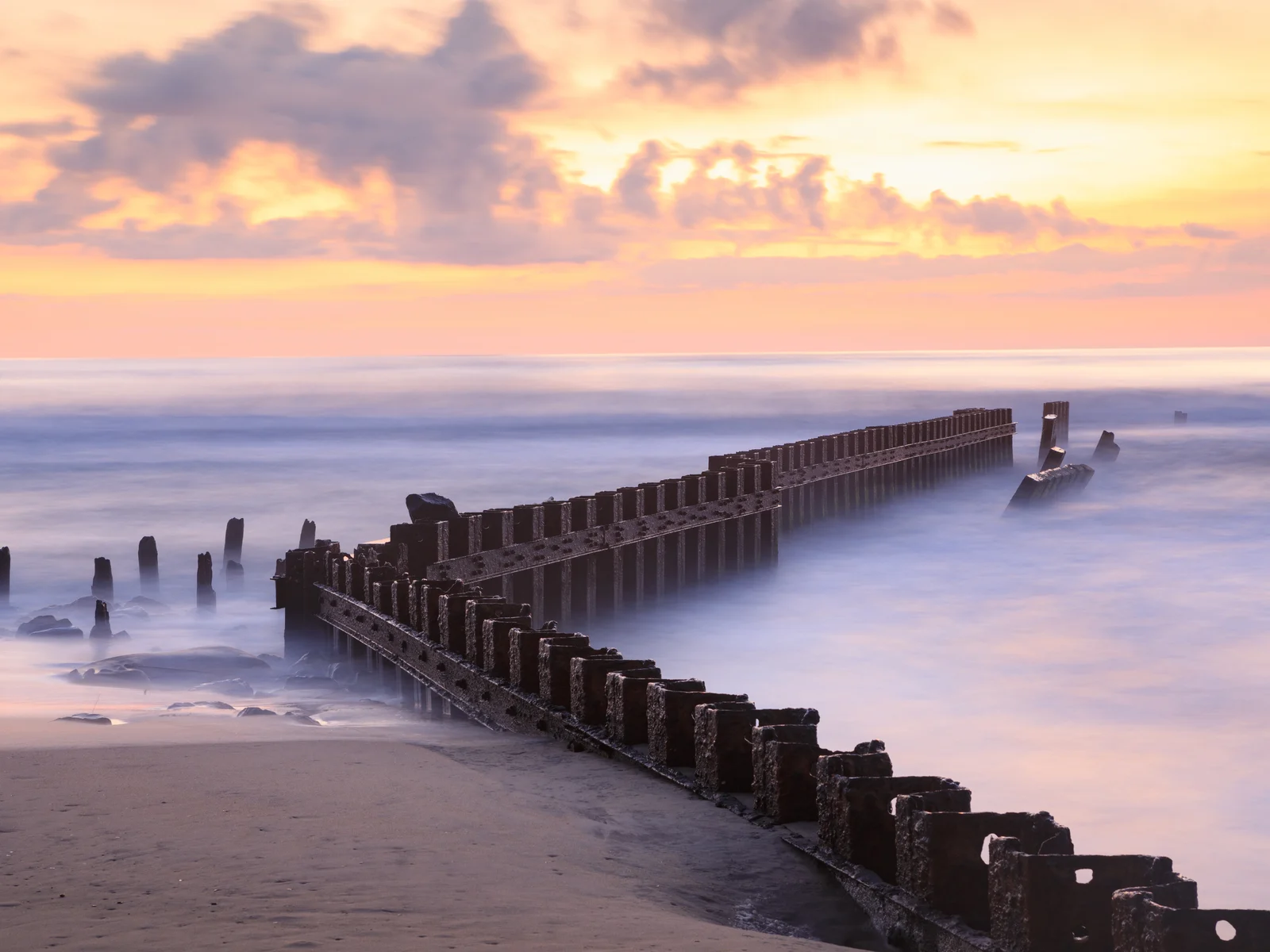 Erosion control over Cape Hatteras, one of the best places to visit in North Carolina