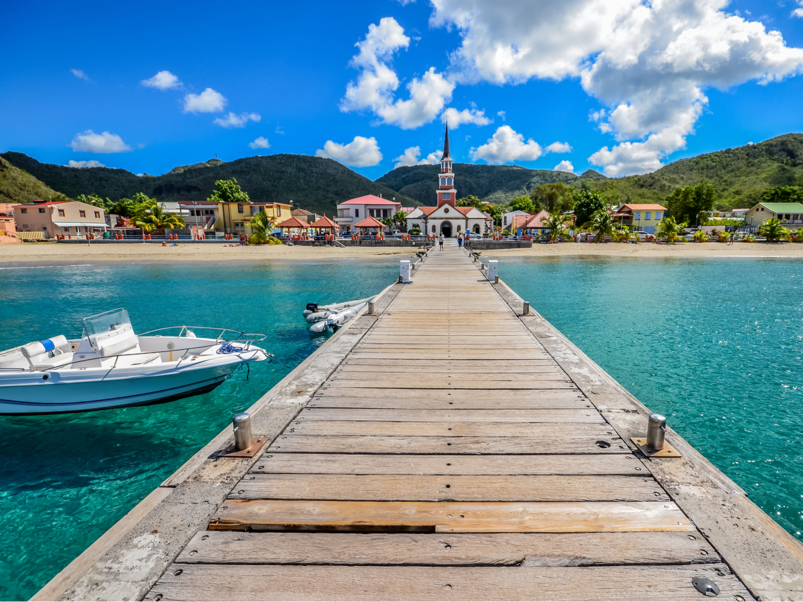 Martinique Anse d'Arlet dock leading to the main town square for a piece on the best places to visit in the Caribbean