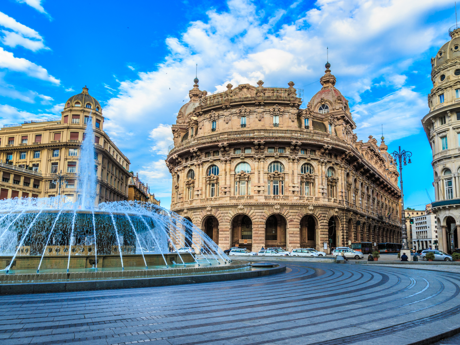 Piazza De Ferrari square in Genoa, one of the best places to visit in Italy