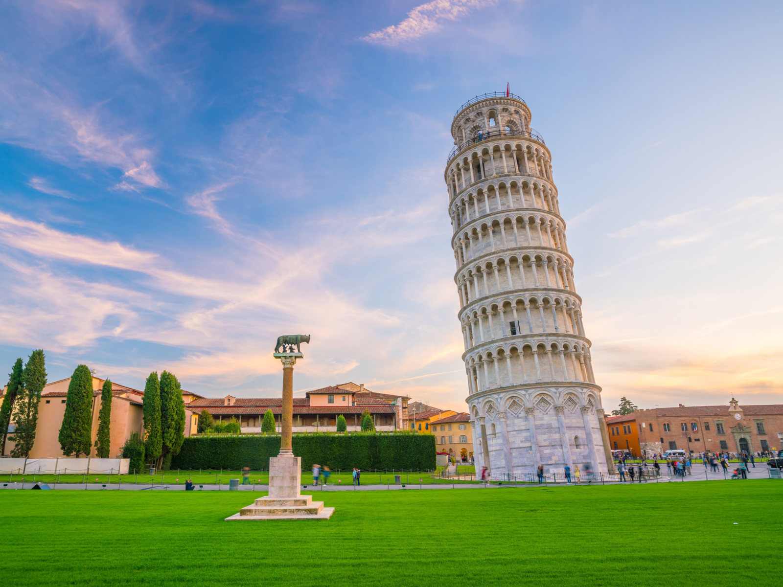 Leaning tower of Pisa pictured during the best time to visit Italy
