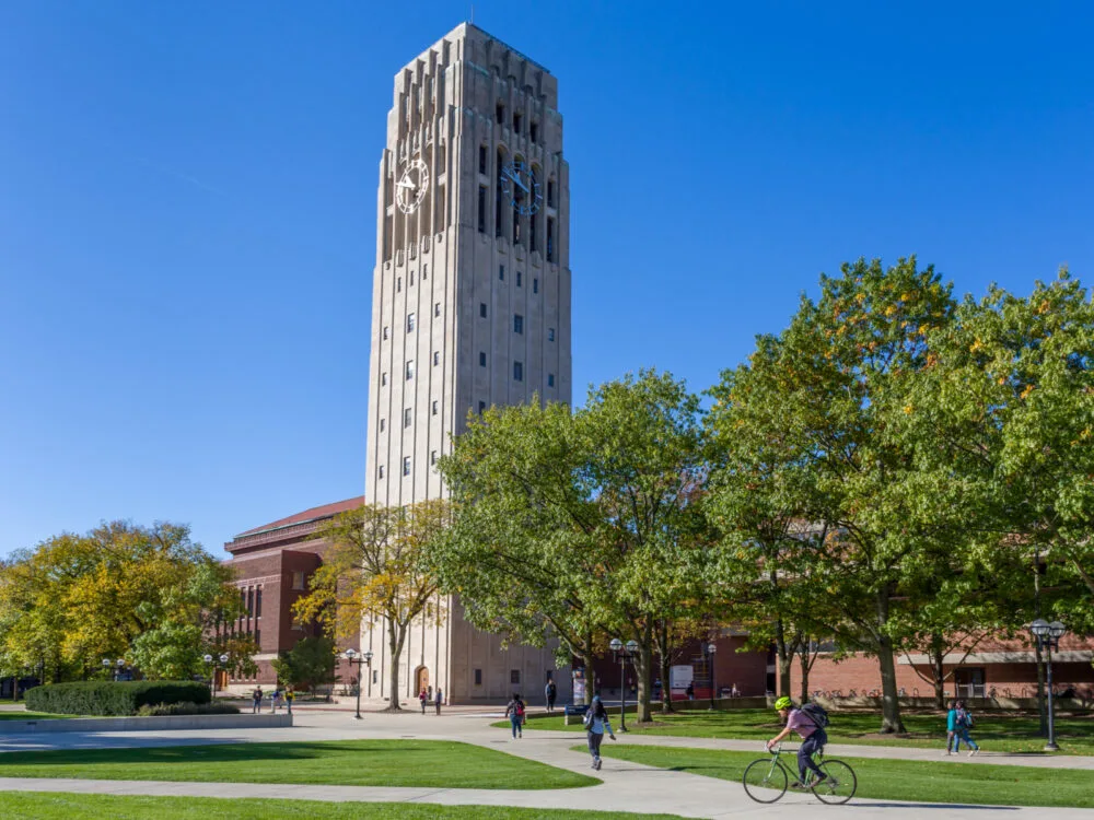 Burton Memorial Tower in Ann Arbor, one of the best places to visit in Michigan