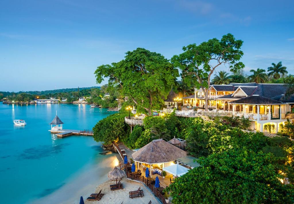 Sandals Royal Plantation All-Inclusive, a top all-inclusive resorts in Jamaica, picturing the beachside villa area