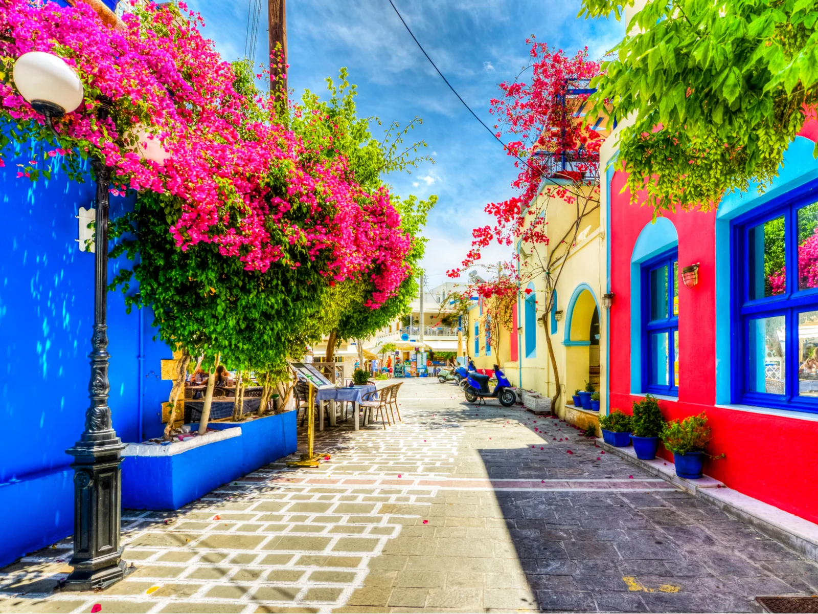 Gorgeous street view of Kos Island to help answer is Greece Safe to Visit