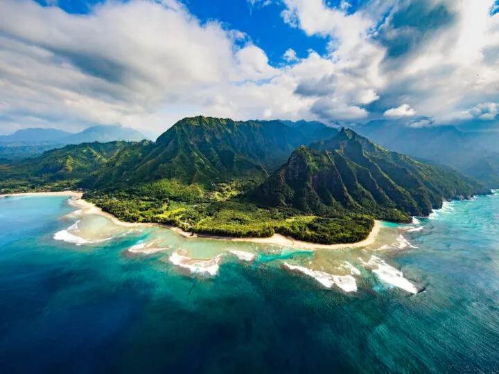 Na Pali Coast as pictured from the air for a piece titled Is Hawaii Safe to Visit