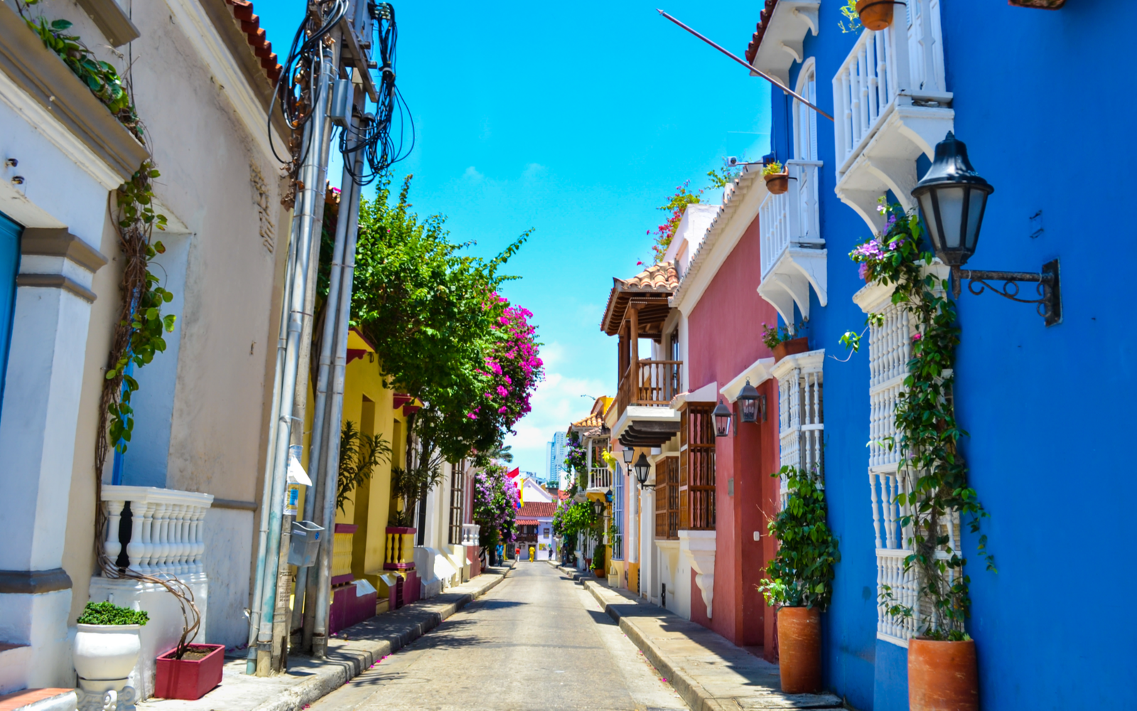 colorful streets of Cartagena, Colombia for a piece titled Is Colombia safe to visit