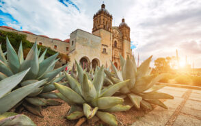 Landmark Santo Domingo pictured in historic Oaxaca to help determine if it's safe
