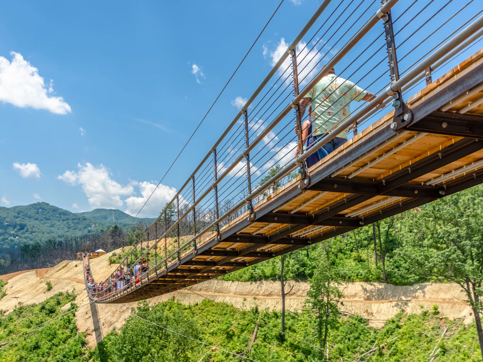 Skybridge Gatlinburg spanning the smoky mountain gorge for a piece on the best things to do in Gatlinburg