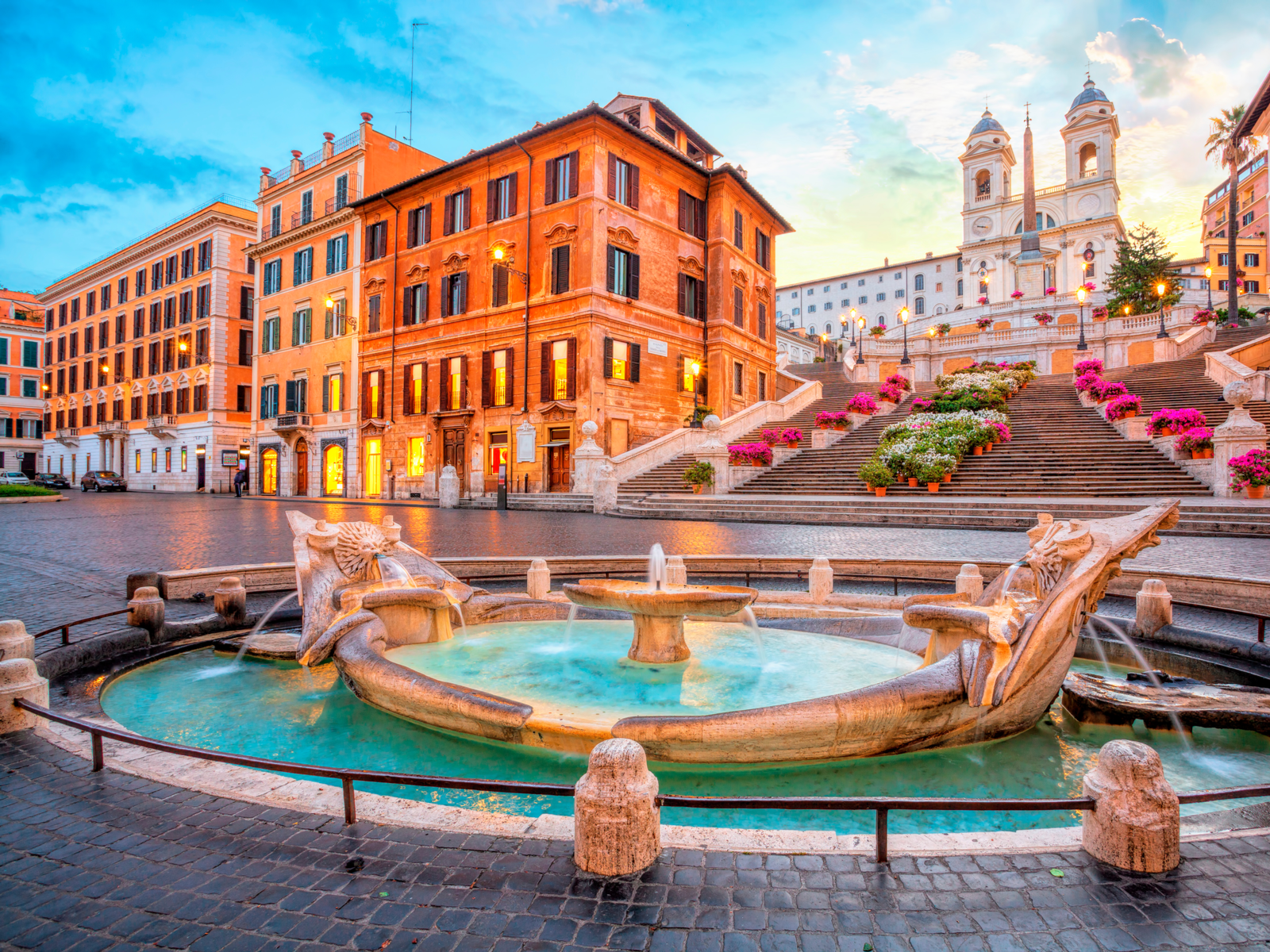 As an image for a post on the best places to stay in Rome, the Piazza de Spagna in Rome, Italy