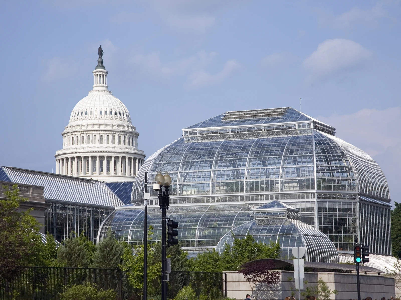 A piece on the best things to do in Washington, D.C., a photograph of United States Botanic Garden from a distance 