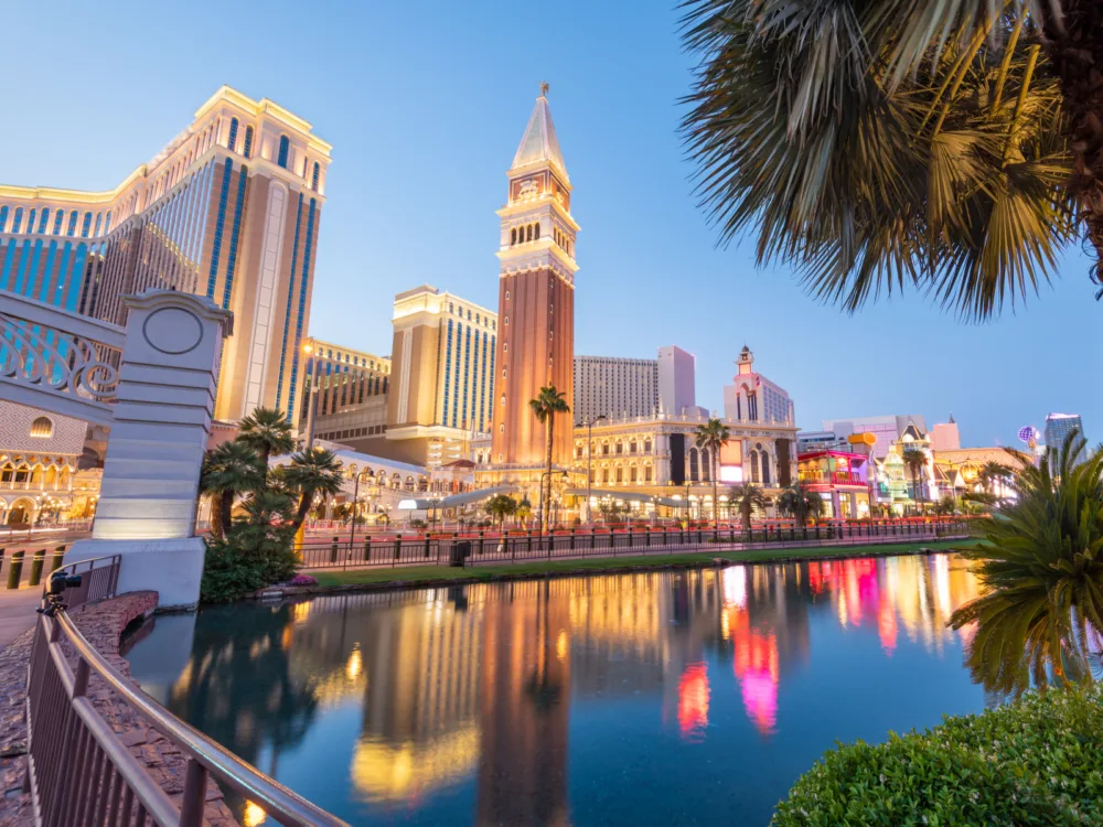 The cityscape of Las Vegas for a roundup of the most iconic places in America