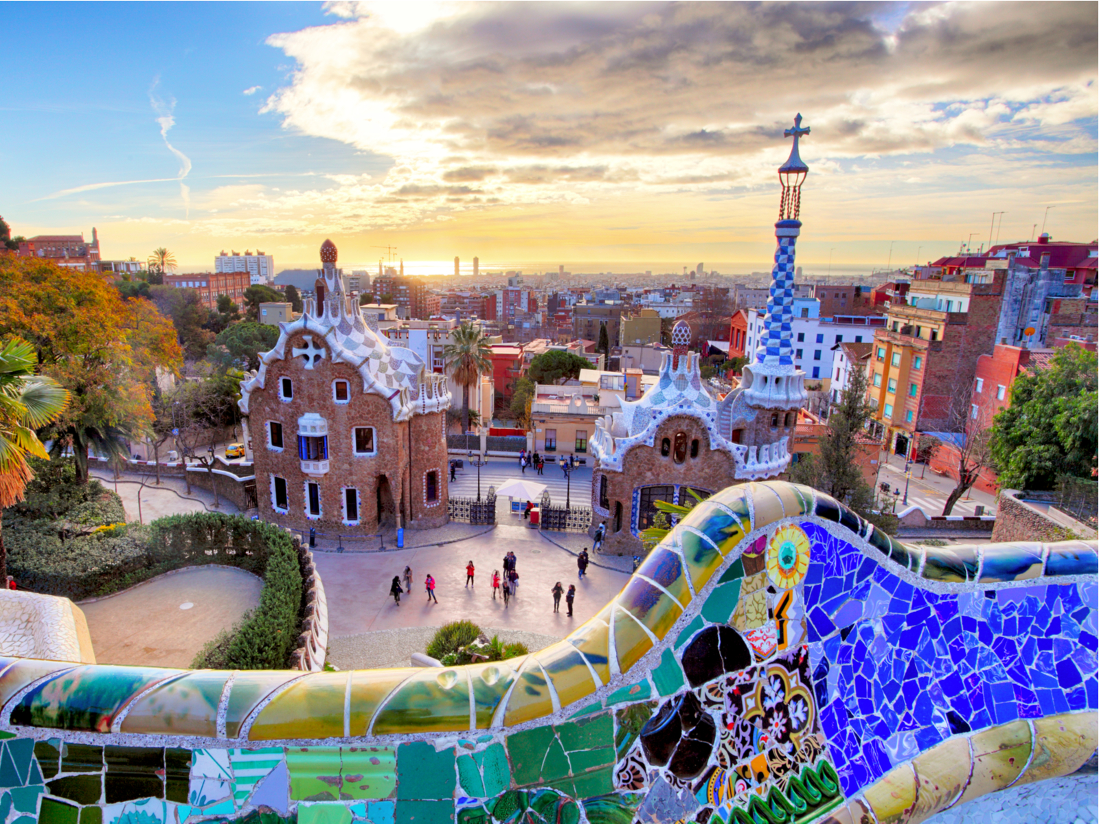 Pak Guell in Barcelona for a section on why you should visit Spain during the best time to go