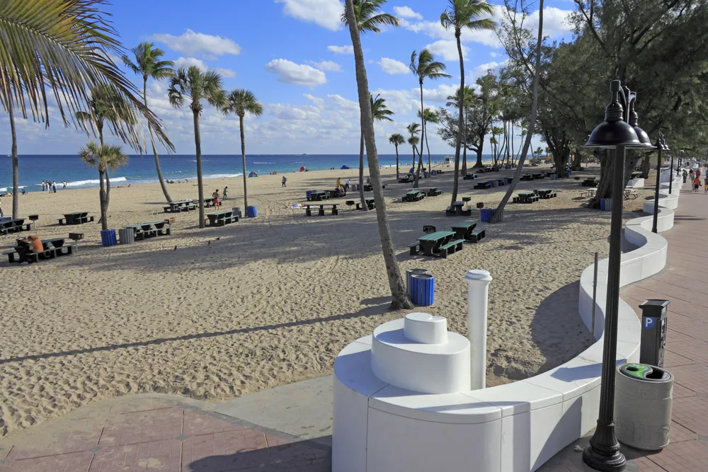 Fort Lauderdale Beach Park pictured next to Las Olas as one of the best things to do in Fort Lauderdale