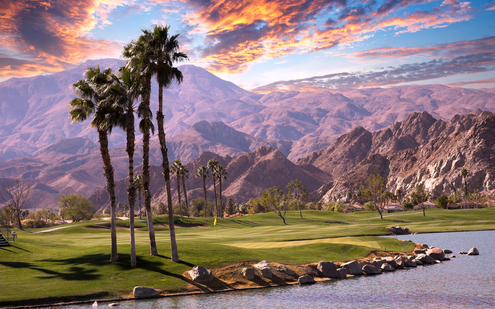 Photo of a golf course at dusk for a piece on the best things to do in Palm Springs California