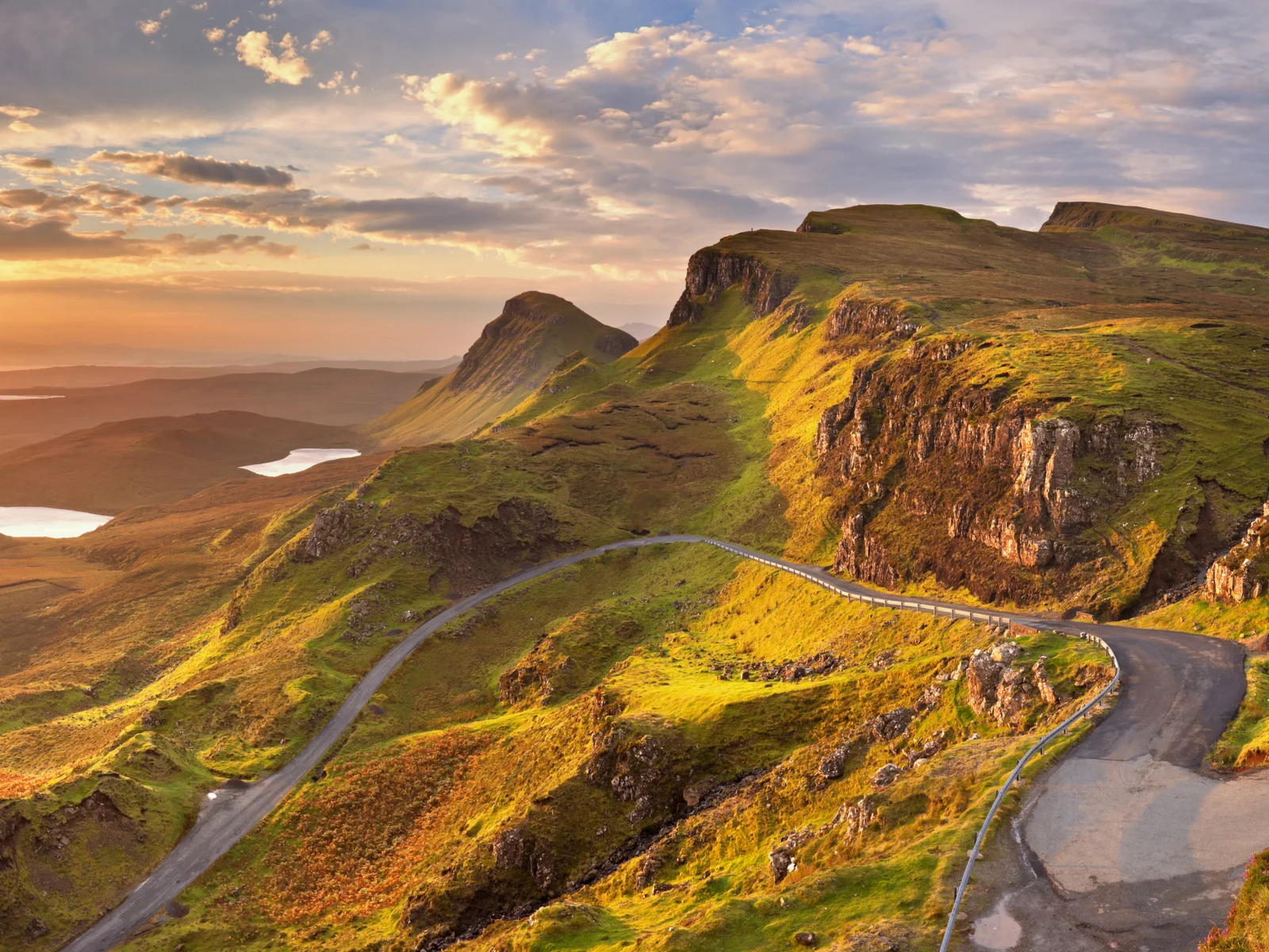Sunrise over Quiraing on the Isle of Sky during the least busy time to visit Scotland