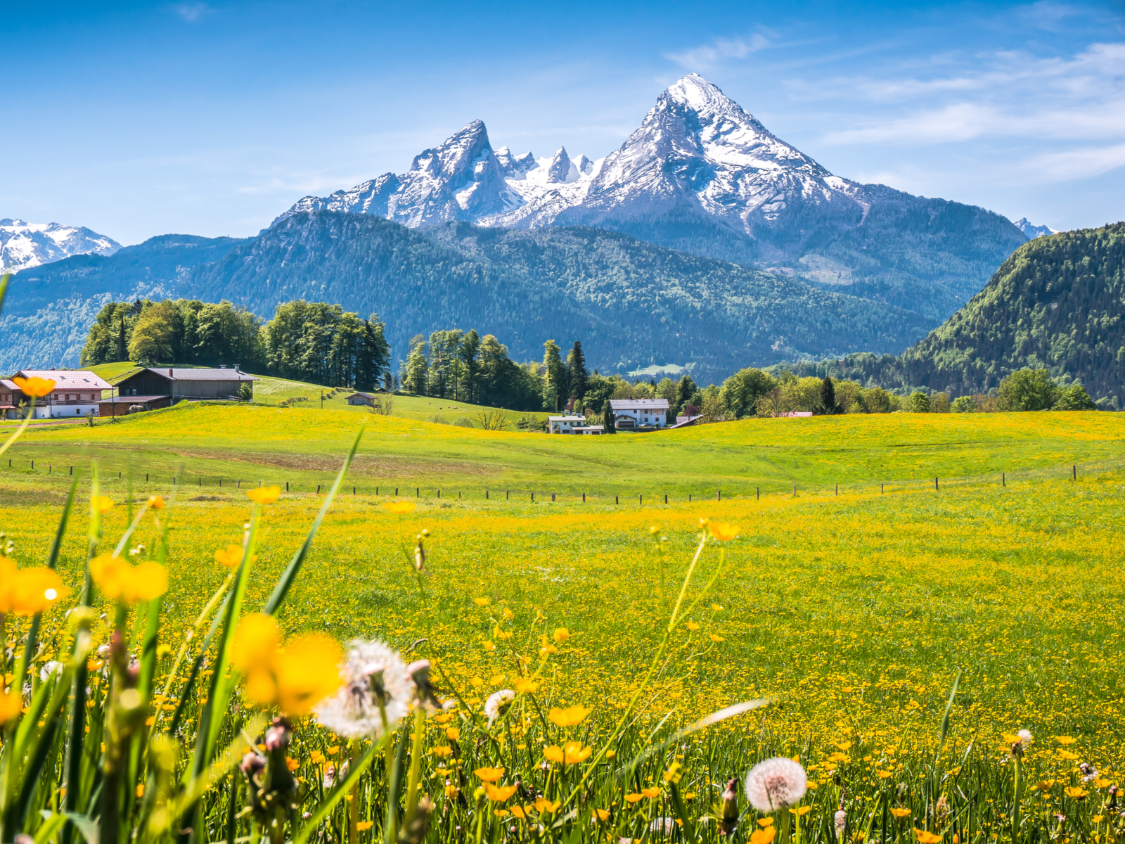 Idyllic landscape in the Alps in Bavaria during the cheapest time to visit Germany