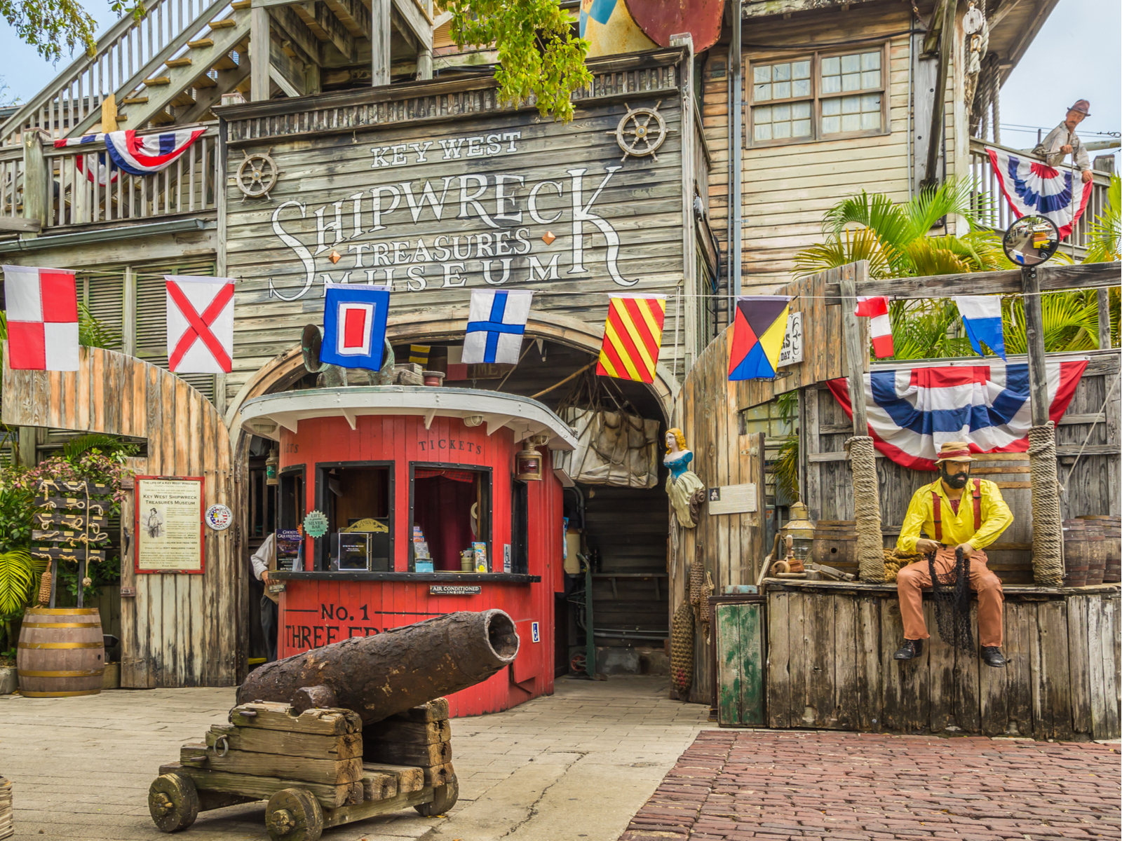 The Pirate Museum pictured at Mallory Square during the least busy time to visit Florida Keys