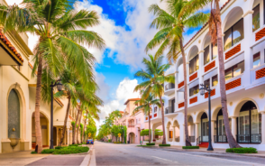 Downtown area by Worth Ave pictured for a piece titled Is Palm Beach Safe to Visit