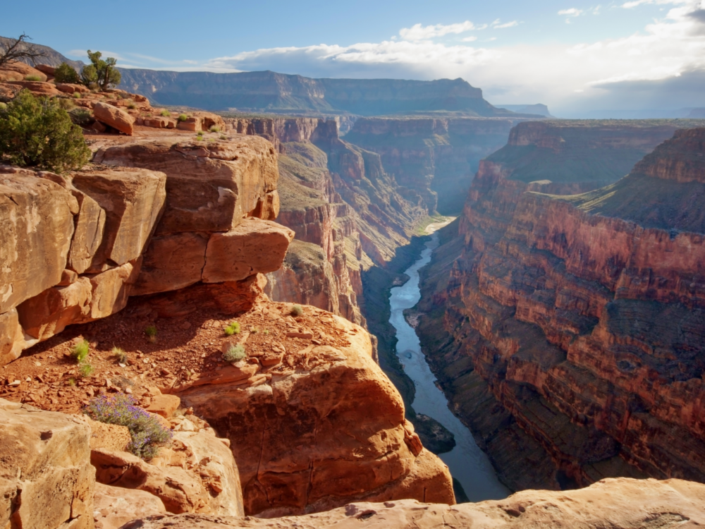 A gorge at Toroweap point in Grand Canyon National Park, considered as one of the most iconic places in America