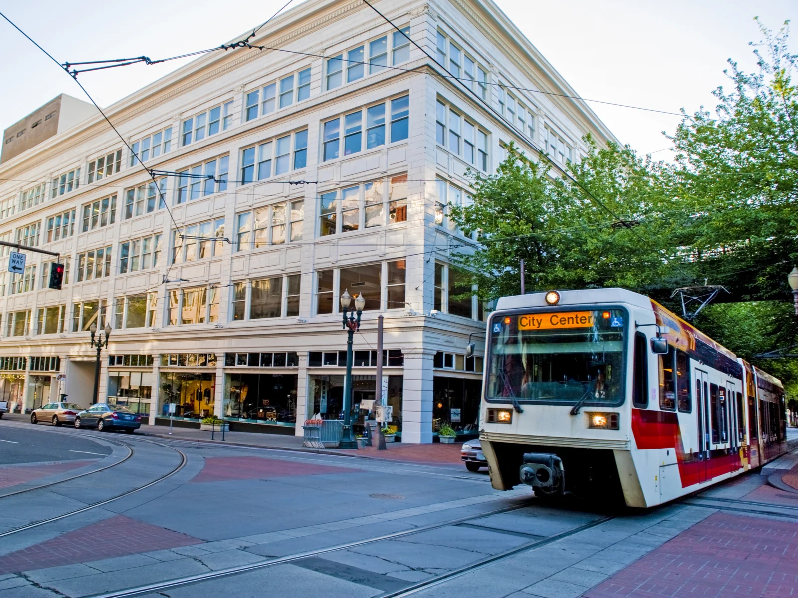 European style street car in Portland during the best time to visit Oregon