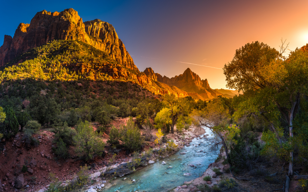 The Best Time To Visit Utah National Parks In 2024   Featured Image For A Piece Titled When To Visit Utah National Parks Featuring A Valley In Zion 1024x640 