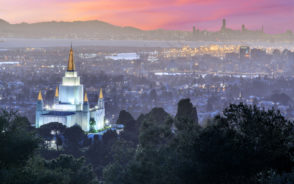 For a piece titled Is Oakland California safe to visit, a temple pictured on a mountainside