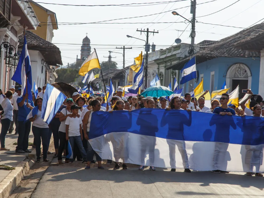 For a post titled Is Nicaragua Safe to Visit, a bunch of people protesting in the streets